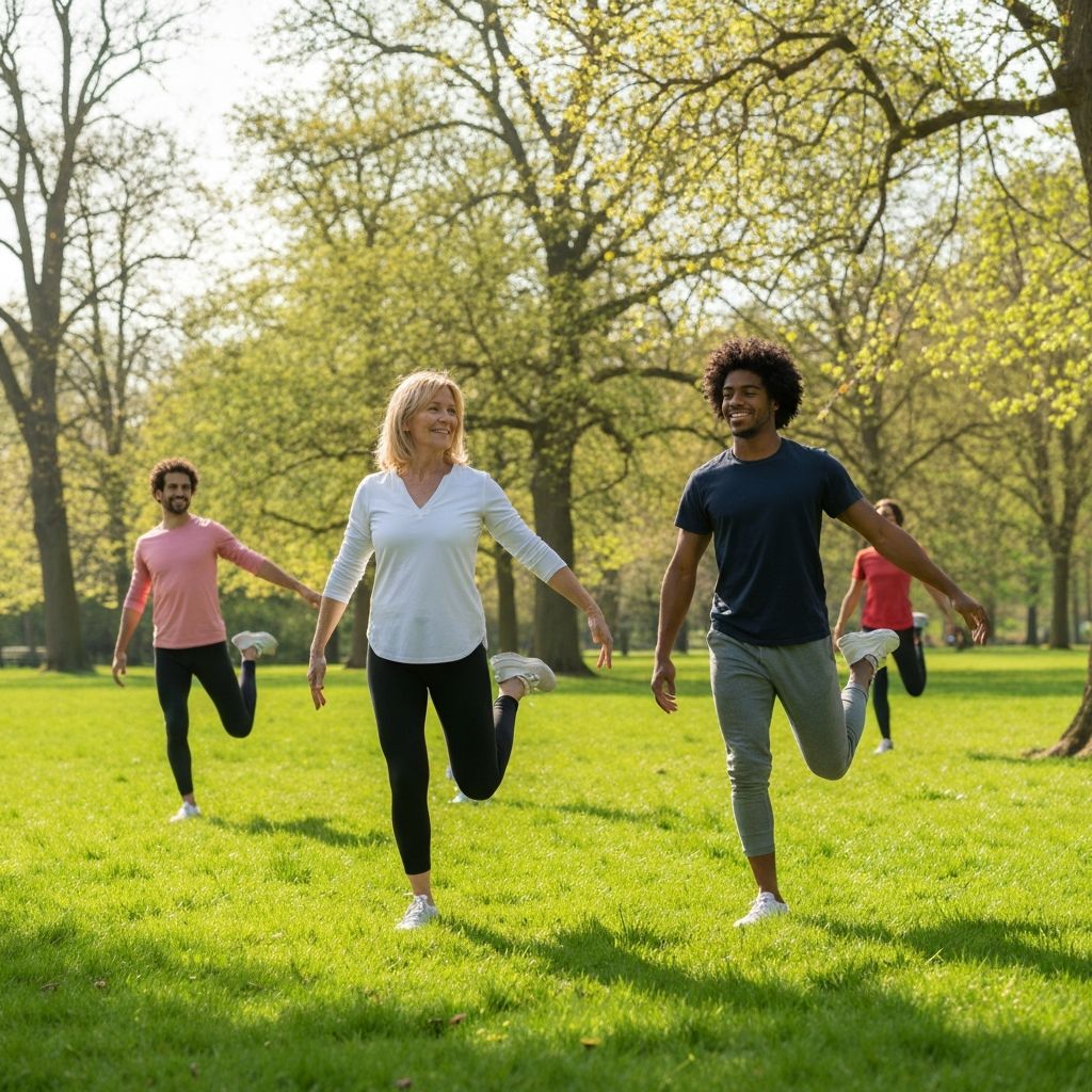 People engaging in physical activity